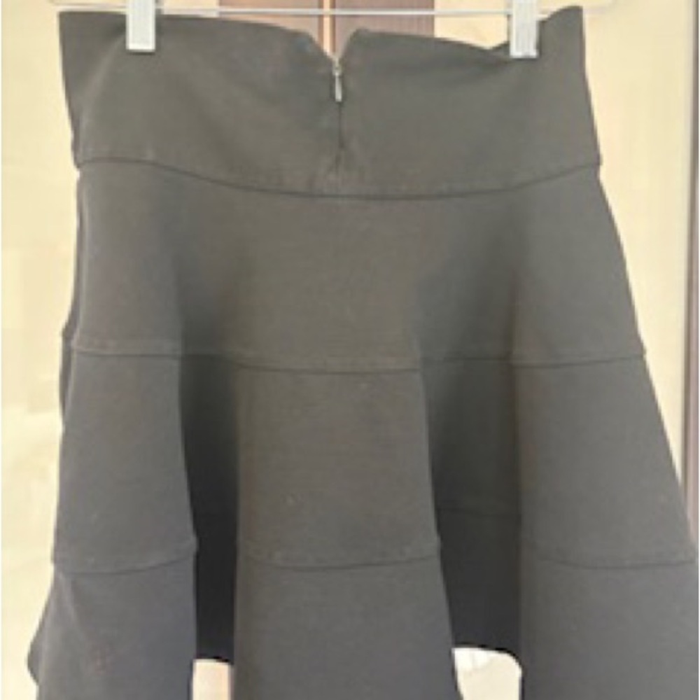 Black stretch with zipper Flared Skirt oliviaeous medium